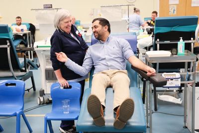 Humza Yousaf jokes about dodging ironing as he encourages people to donate blood