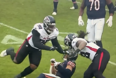 NFL Fans Irate Over Ugly Hit to Head on Justin Fields During Bears-Falcons Game