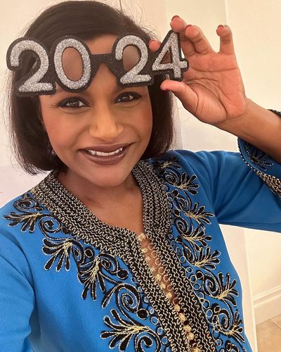 Mindy Kaling Rings In 2024 With Joyful Photos and Cake