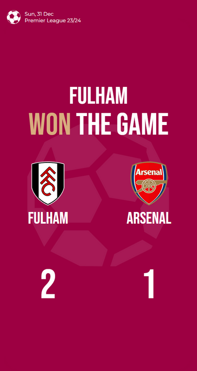 Fulham stuns Arsenal with 2-1 victory in Premier League showdown!