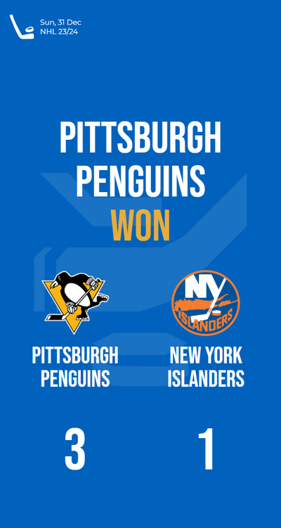 Penguins triumph over Islanders with a 3-1 victory in NHL showdown!