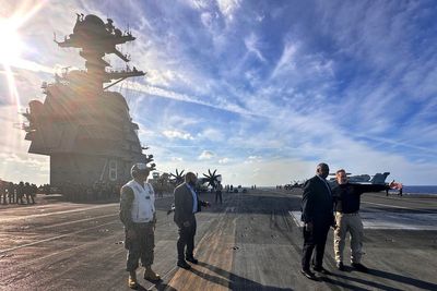 The USS Gerald R. Ford aircraft carrier is returning home after extended deployment defending Israel