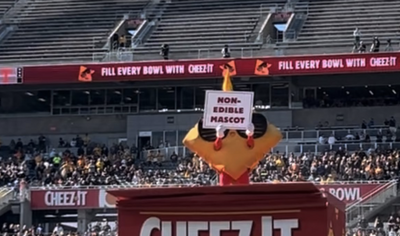 The Cheez-It Citrus Bowl mascot wanted everyone to know it isn’t edible and college football fans had jokes