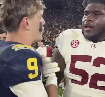 Michigan’s J.J. McCarthy Shared a Sweet Moment With a High School Teammate At Rose Bowl