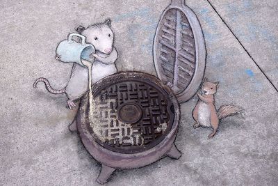 70 Doodled Creatures That Popped Up In Unexpected Places, By David Zinn (New Pics)