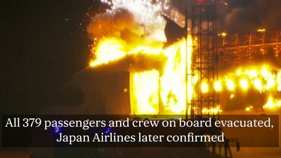 Japan Airlines fire: Five killed on coastguard plane after crash with passenger jet at Tokyo Haneda airport