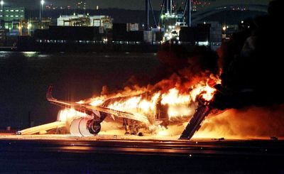 Japan Airlines Plane On Fire On Runway At Tokyo's Haneda Airport: TV Images