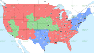 If you’re in the blue, you’ll get Giants vs. Eagles on TV