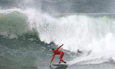 California surfers delight in ‘really sick’ massive waves bashing coast