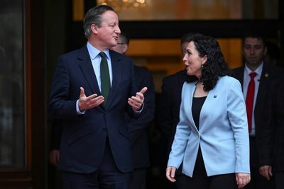 UK's Cameron Stresses Balkan Peace On Visit To Kosovo