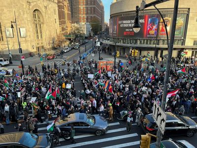 Protests against Harvard donor outside New York office led by Reverend Sharpton