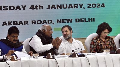 Congress president Mallikarjun Kharge tells party leaders to work hard, citing UPA’s success in 2004