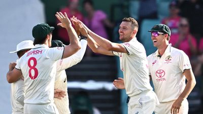 Hazlewood triple-wicket maiden puts Australia on a roll