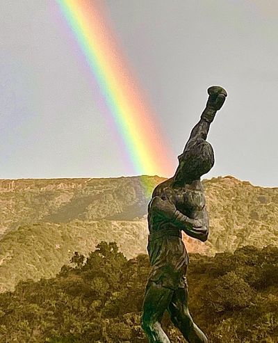 Resilience: A Symbolic Rainbow Over Rocky in Los Angeles