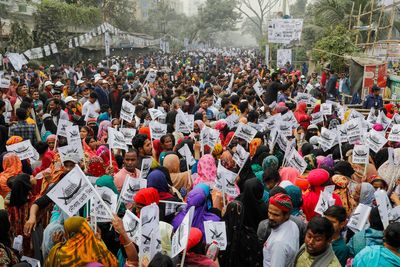 Bangladesh opposition calls for strike on election weekend as premier Hasina seeks forgiveness
