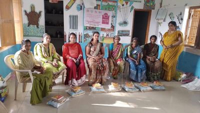 Sachivalayam employees, SHG women distribute ration at Anganwadi centres