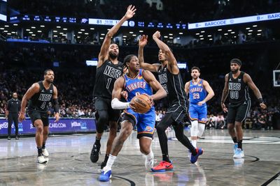 Player grades: Slow start plagues Thunder in 124-115 loss to Nets