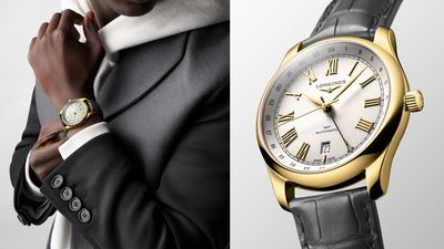 Longines Master Collection GMT has 24-hour time in a solid gold case