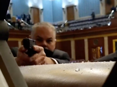 New Jan 6 footage shows dramatic moment security point guns at Capitol rioters