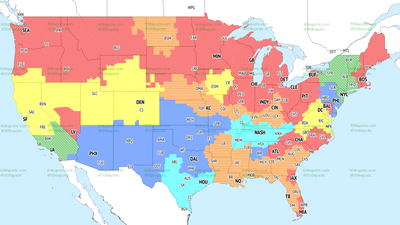 NFL Week 18 TV coverage maps