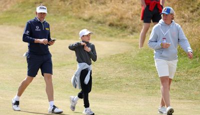 Ian Poulter Caddies For Son Josh At Junior Golf Event
