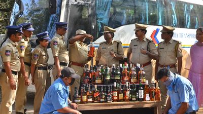 Bus from Goa seized with 70 bottles of alcohol