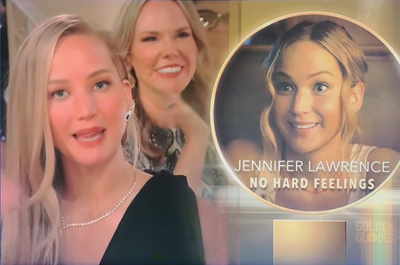 This Is What Jennifer Lawrence Was Mouthing To The Camera At The 2024 Golden Globes