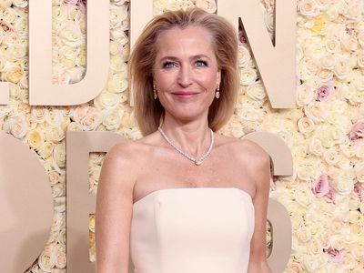Gillian Anderson wears dress embroidered in vaginas for 2024 Golden Globes