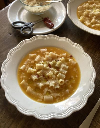 Rachel Roddy’s recipe for butternut broth and pastina