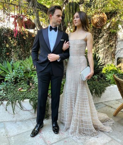 Troian Bellisario stuns at Golden Globe Awards with husband Patrick J. Adams