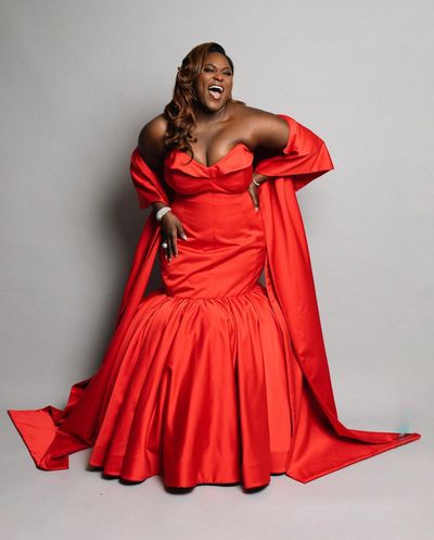 Danielle Brooks Shines in Red at Golden Globes Photoshoot