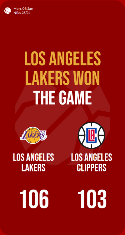 Lakers claim victory over Clippers in intense Los Angeles showdown!