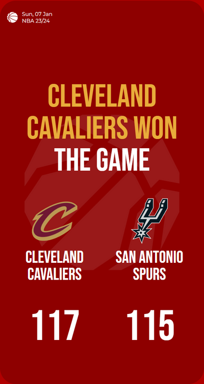 Cavs conquer Spurs in nail-biting 117-115 triumph for the ages!