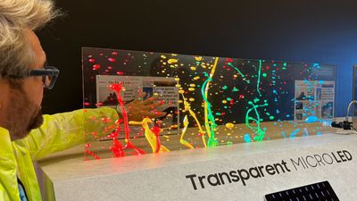 Samsung's world-first transparent micro-LED display is at CES, and it's like a hologram