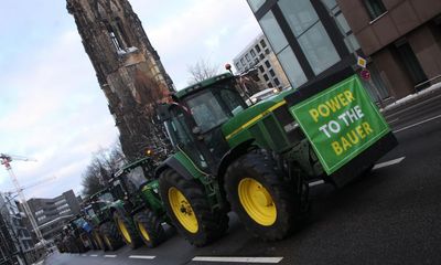 German farmers block roads with tractors in subsidies protest