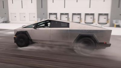 Watch Tesla Cybertruck Vs. Ram TRX In Snowy Races