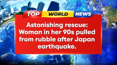 Miraculous rescue: 90-year-old woman found alive in Japan rubble!