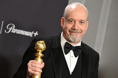 Paul Giamatti was spotted with his Golden Globe inside an In-N-Out while still wearing his tuxedo