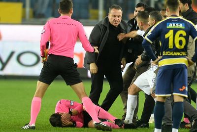 Former club president regrets attacking Turkish soccer referee but denies threatening to kill him