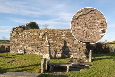 Medieval longboat carvings on Scottish island church ruin 'at risk'