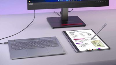 Microsoft's Surface Book and an Android tablet had a baby. Meet the Lenovo ThinkBook Plus Gen 5 Hybrid.