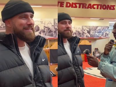 Travis Kelce sweetly reacts to question about most famous person in his phone