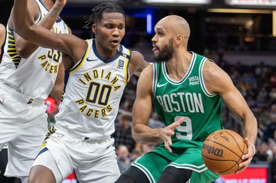 The Boston Celtics react to the NBA’s last two minute report on their loss to the Pacers
