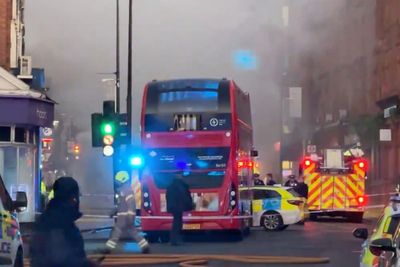 Double-decker bus bursts into flames as witnesses report huge ‘bang’