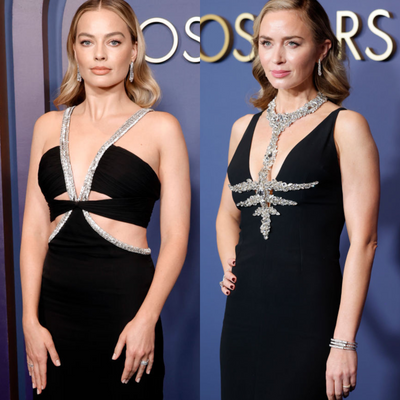 Margot Robbie and Emily Blunt Kept Barbenheimer Alive With Matching Governors Awards Outfits