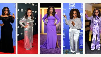 Oprah Winfrey's best looks, from elegant purple gowns to chic silky tailoring