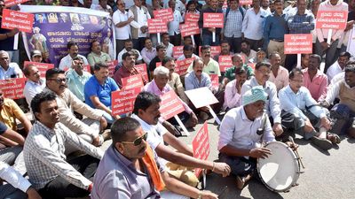 Protest against statue installation in Mysuru