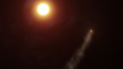 This huge exoplanet's comet-like tail is 350,000 miles long and scientists are thrilled