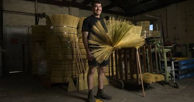 Our last broom factory is two hours away and like stepping into a time machine