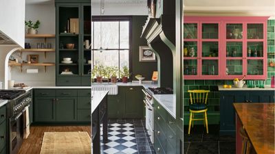 Dark green kitchen cabinets are replacing ever-popular navy blue – designers explain how to channel the rising color trend